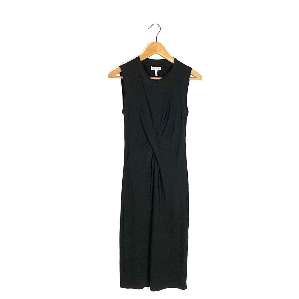 Rebecca Taylor‎ Black Midi Dress Twist Front XS